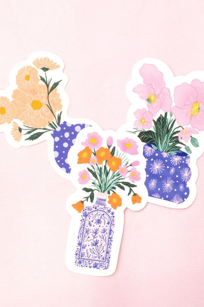 VIVIAN SOFIA Lot Autocollant Vases and Blooms