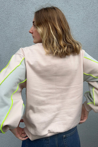 FABRIQUE Z Colorblock Sweater Neon Yarn