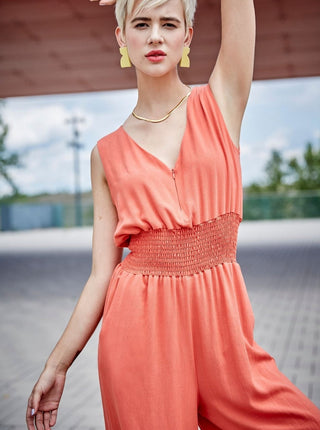 Combinaison coral longie. MELOW. Montreal designer boutique.