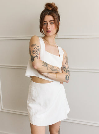 Skort Ivy Dailystory, jupe-short. Fait localement à Montréal, Québec. Parfaite idée de cadeau pour femme.