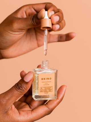 BKIND Huile à Cuticules avec Vitamine E et Squalane, fait localement à Montréal, Québec.