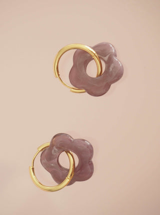 BON MATIN Boucles d'Oreilles La Fleur