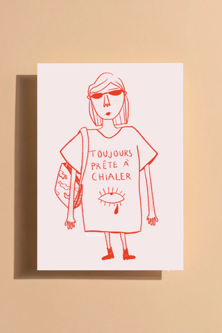 LISANOSAURUS Postcard - Ready to Cry