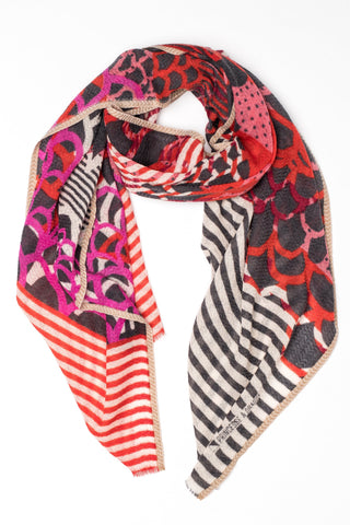 PRINCESSE & DRAGON Céleste Scarf - Red and Purple