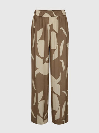 MINIMUM Pantalon Satti - Imprimé, pantalon droit fuide. Vendu dans une boutique de créateurs locaux.