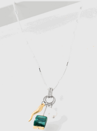 ANNE-MARIE CHAGNON Collier Emmett - Vert Outremer