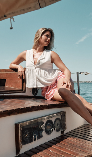 DAILYSTORY Blouse Léanne - Blanc