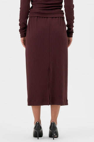 VALERIE C. Midi Skirt - Cocoa
