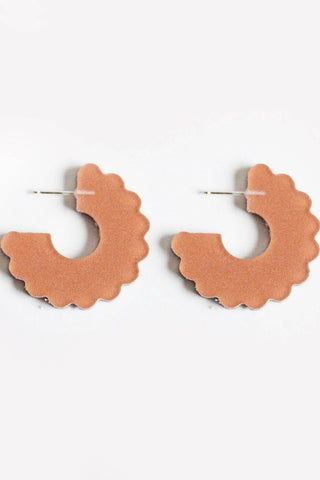DCONSTRUCT Scalloped Small Hoop Earrings