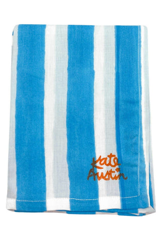 KATE AUSTIN Bandana Frida - Cabana Cyan Stripes