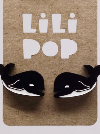 Boucle d'oreille baleine. Parfait idée cadeau femme. Bijoux fait au Québec.