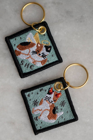 STAY HOME CLUB Keychain - Duality Cat