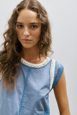 MELISSA NEPTON Blouse Daph - Bleu