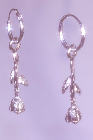 BILAK JEWELRY Boucles d'Oreilles Rose  - Argent Sterling