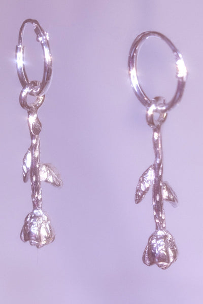 BILAK JEWELRY Rose Earrings - Sterling Silver
