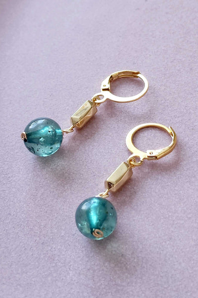 SANDRINE DEVOST Constance Earrings - Teal