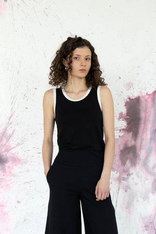 EVE LAVOIE Camisole Pissenlit - Noir et Blanc