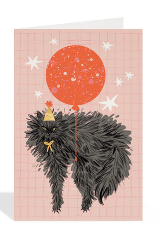 HALFPENNY POSTAGE Balloon Cat Card