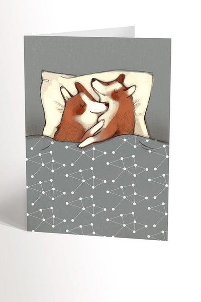 VALERIE BOIVIN Carte de Souhait - Corgis in love