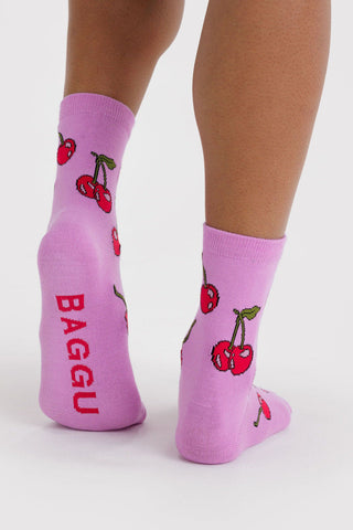 BAGGU Crew Socks - Cherries
