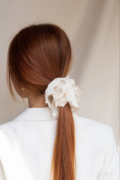 GIBOU Eyelet Embroidery Scrunchie