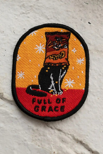 STAY HOME CLUB Patch Autocollant Chat Plein de Grace