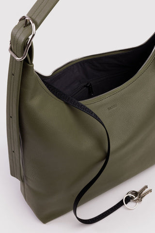 BAGGU Shoulder Bag Recycled Leather - Loden