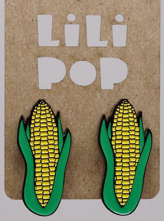 Boucle d'oreille blé d'inde. Parfait idée cadeau femme. Bijoux fait au Québec.