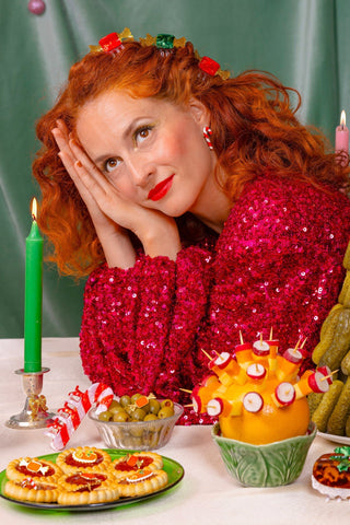 COUCOU SUZETTE Mini Hair Clip - Red Papillote