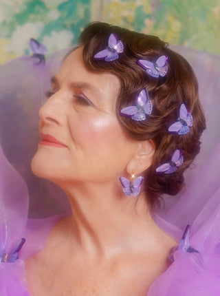 COUCOU SUZETTE Barrette Papillon Mauve