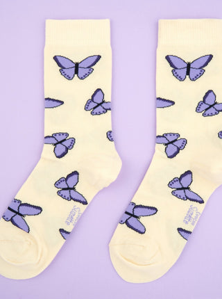 COUCOU SUZETTE Purple Butterfly Socks