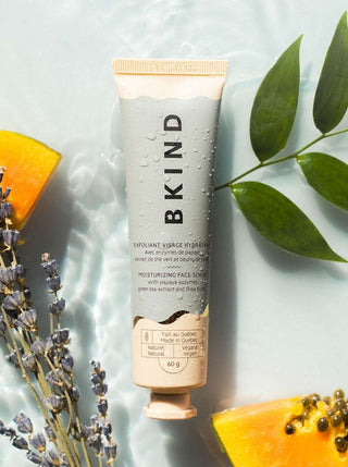 BKIND Exfoliant pour le Visage - Hydratant. Fait localement à Montréal, Québec.