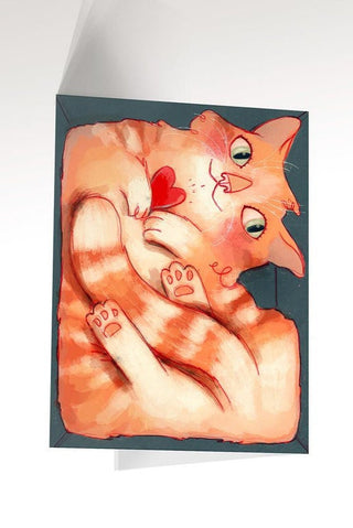 VALERIE BOIVIN Greeting Card - Square Cat
