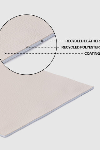 BAGGU Medium Crescent Recycled Leather Bag - Stone