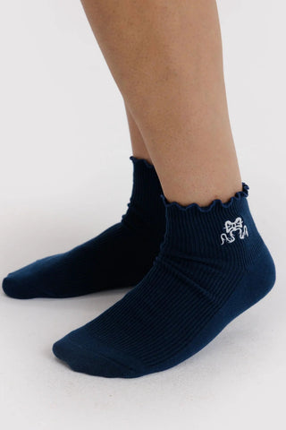 BAGGU Lettuce Socks 2 Pack - Mahogany and Navy Icons