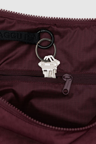 BAGGU Large Crescent Nylon Bag - Mahogany