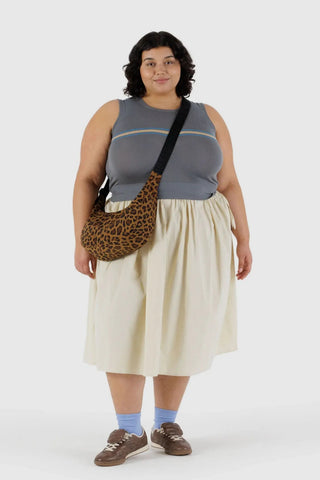 BAGGU Medium Crescent Nylon Bag - Leopard