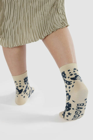 BAGGU Crew Socks - Cherub Bows