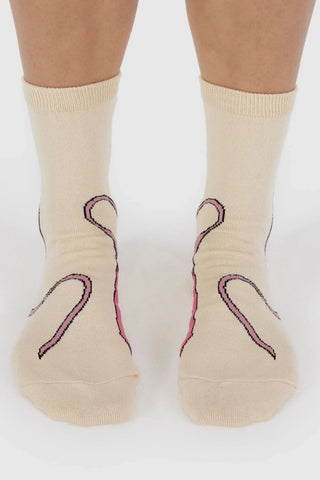 BAGGU Crew Socks - Pink Bow