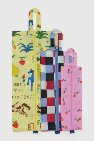 BAGGU 3D ZIP Pouch - Painted Prairie 