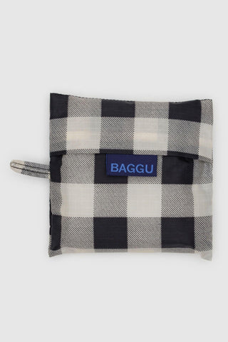BAGGU Standard Reusable Bag - Black &amp; White Big Check