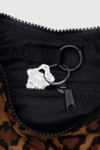 BAGGU Small Crescent Nylon Bag - Leopard