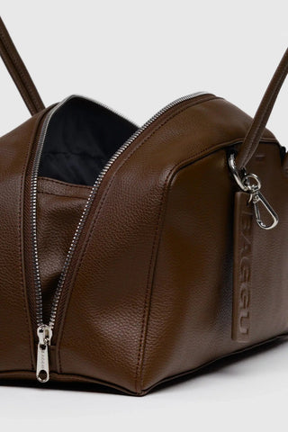 BAGGU Recycled Leather Bowler Bag - Brown 