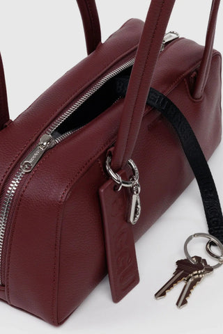 BAGGU Recycled Leather Bowler Bag - Mahogany 