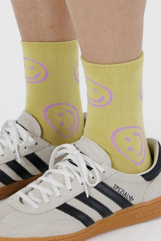 BAGGU Crew Socks - Straw Happy