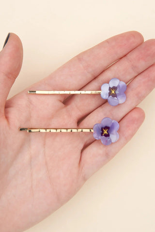 COUCOU SUZETTE Fine Pansy Duo Hair Clips