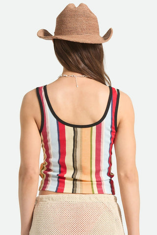 BRIXTON Camisole Ringer - Peach Cobbler Stripe