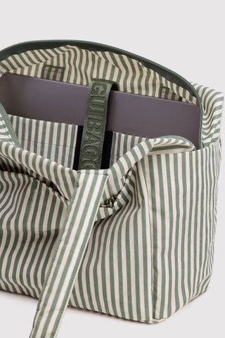 BAGGU Sac Cloud Everyday - Sage Stripe