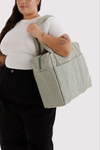 BAGGU Sac Cloud Carry-On - Sage Stripe