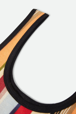 BRIXTON Camisole Ringer - Peach Cobbler Stripe